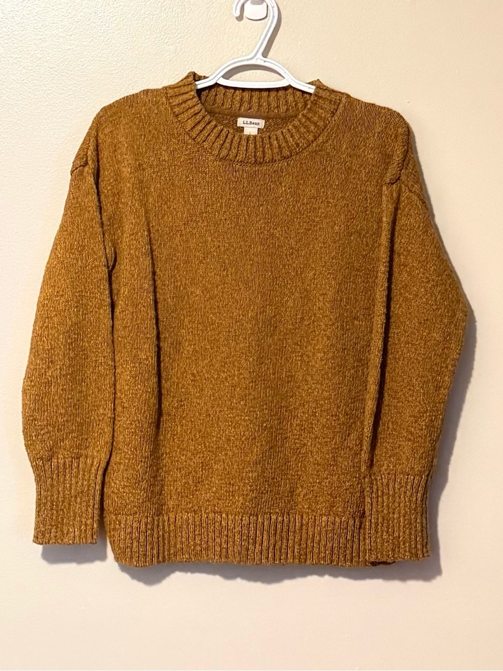 L.L. Bean Women's Crewneck Sweater in Mustard